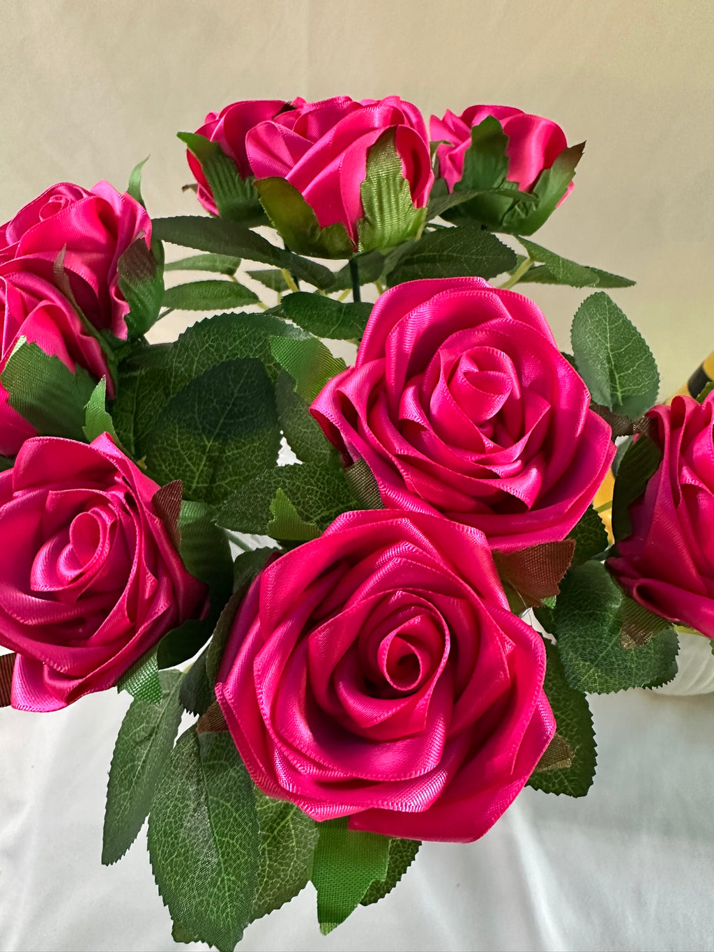 Handmade Satin Ribbon Roses — $3 Each