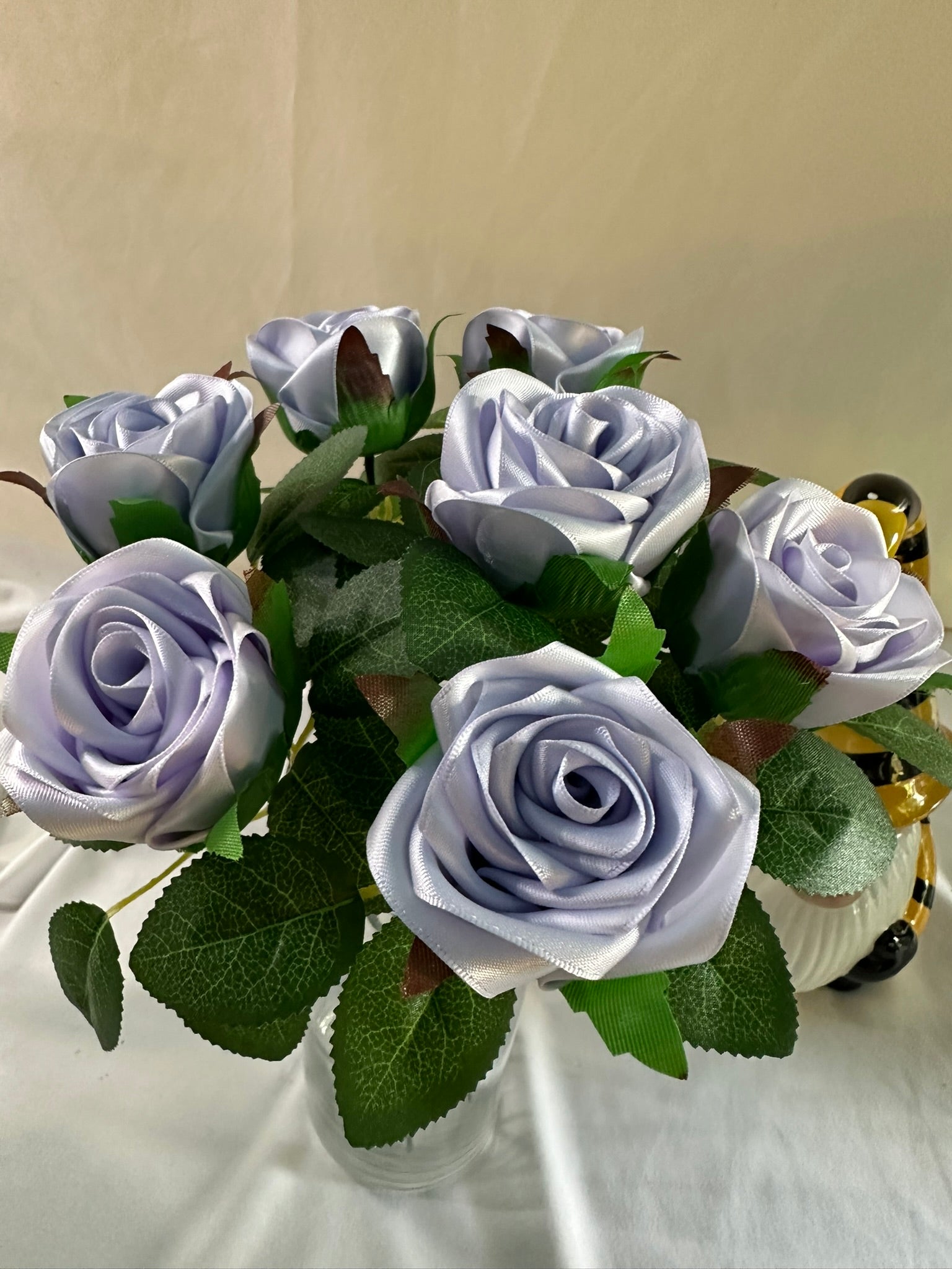 Handmade Satin Ribbon Roses — $3 Each