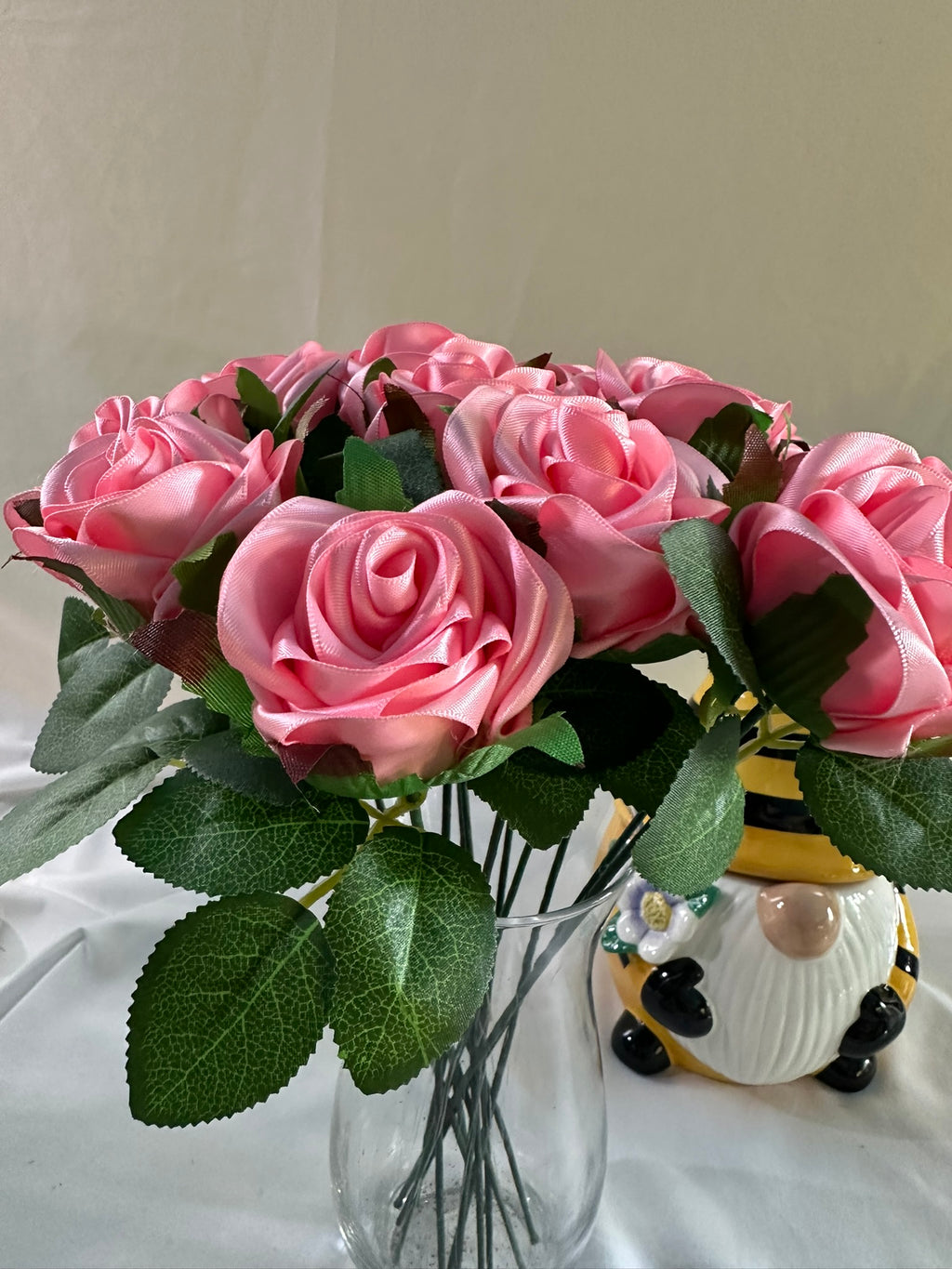 Handmade Satin Ribbon Roses — $3 Each