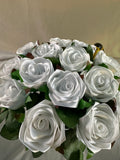Handmade Satin Ribbon Roses — $3 Each