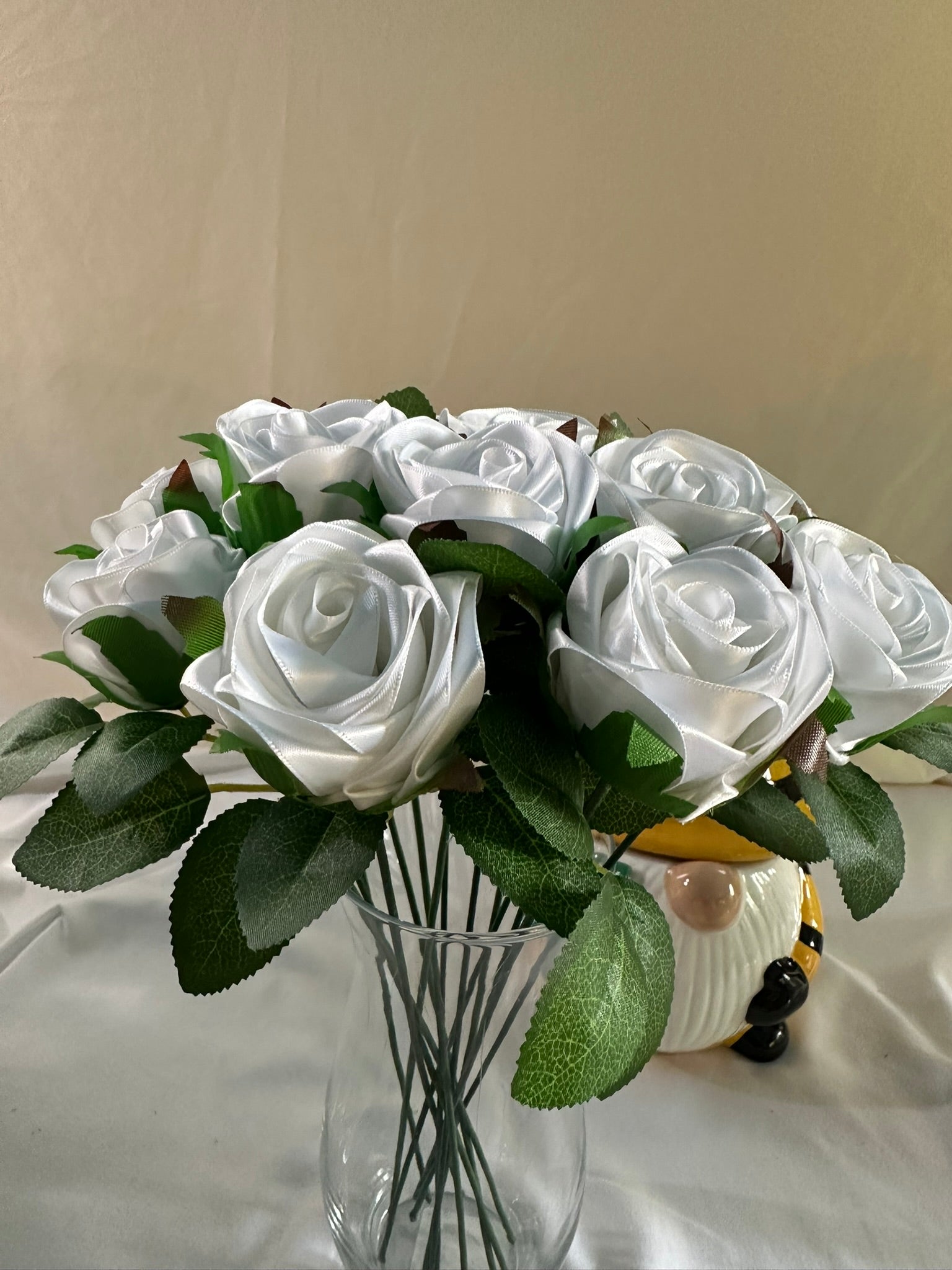 Handmade Satin Ribbon Roses — $3 Each