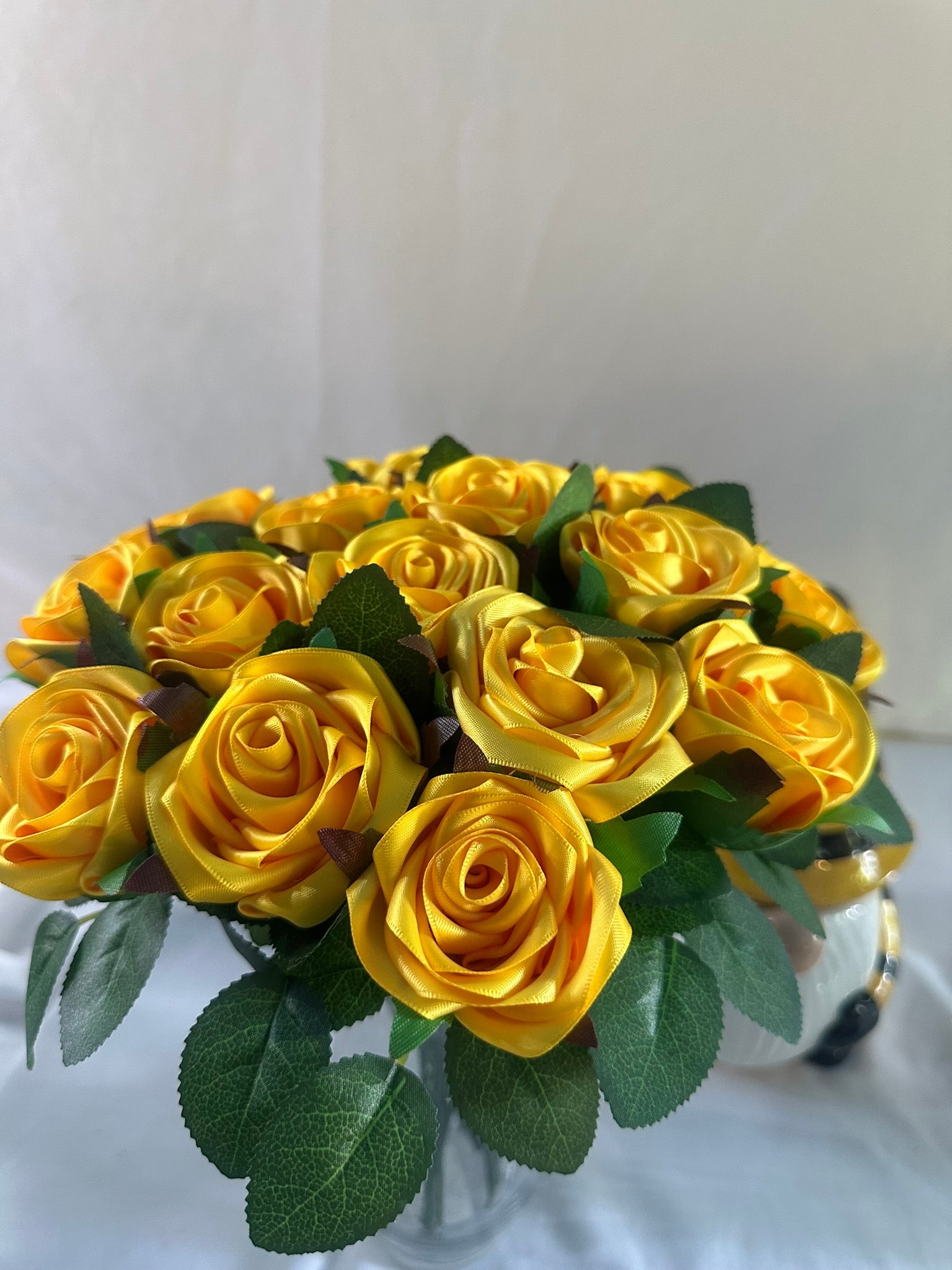 Handmade Satin Ribbon Roses — $3 Each