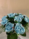 Light Blue Ribbon Rose Bouquet