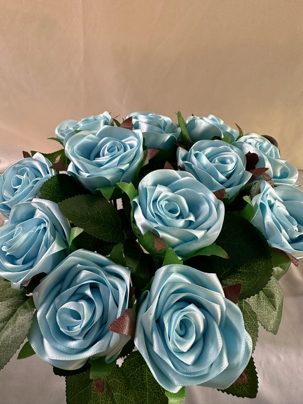 Light Blue Ribbon Rose Bouquet