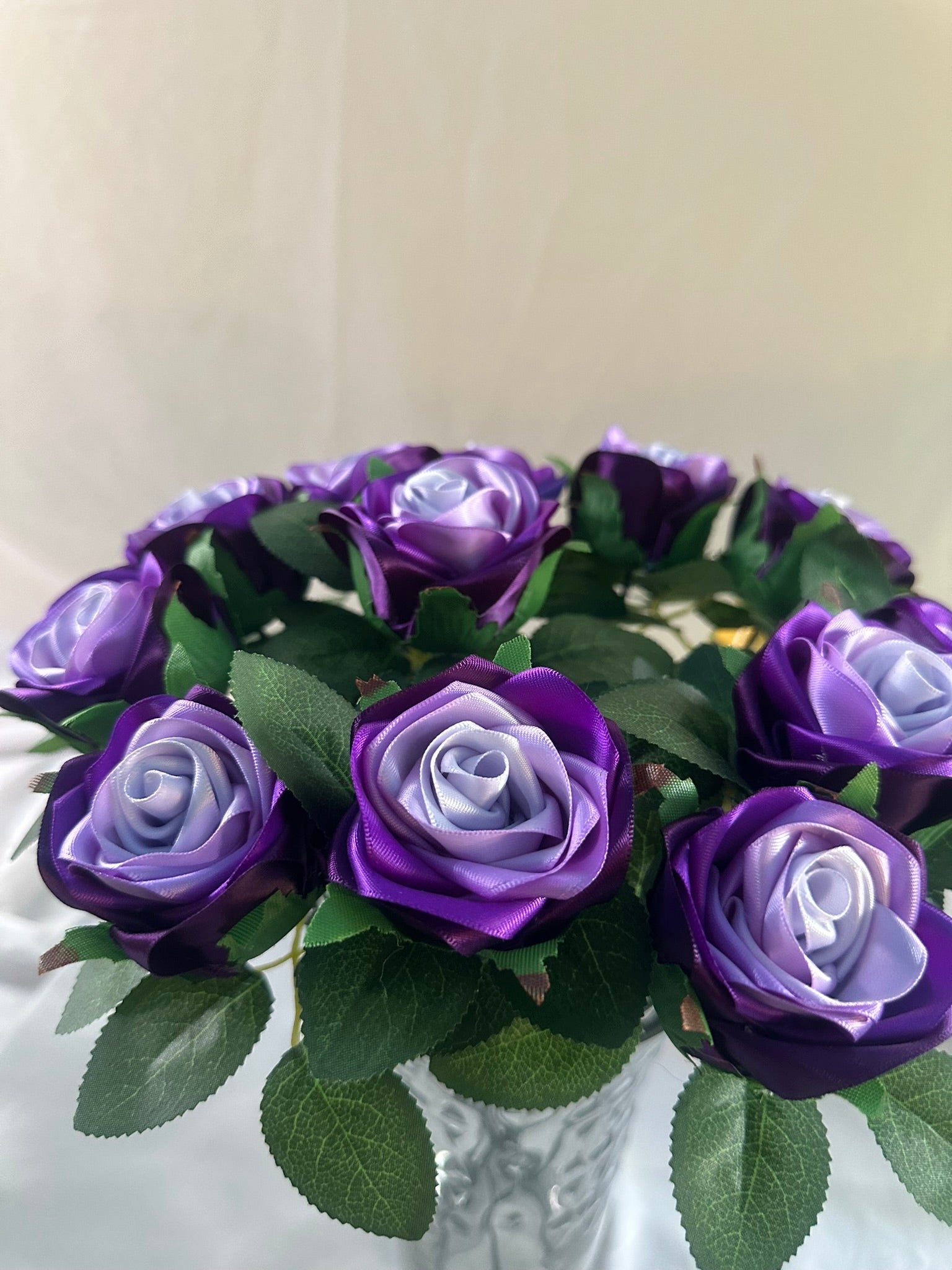Handmade Satin Ribbon Roses
