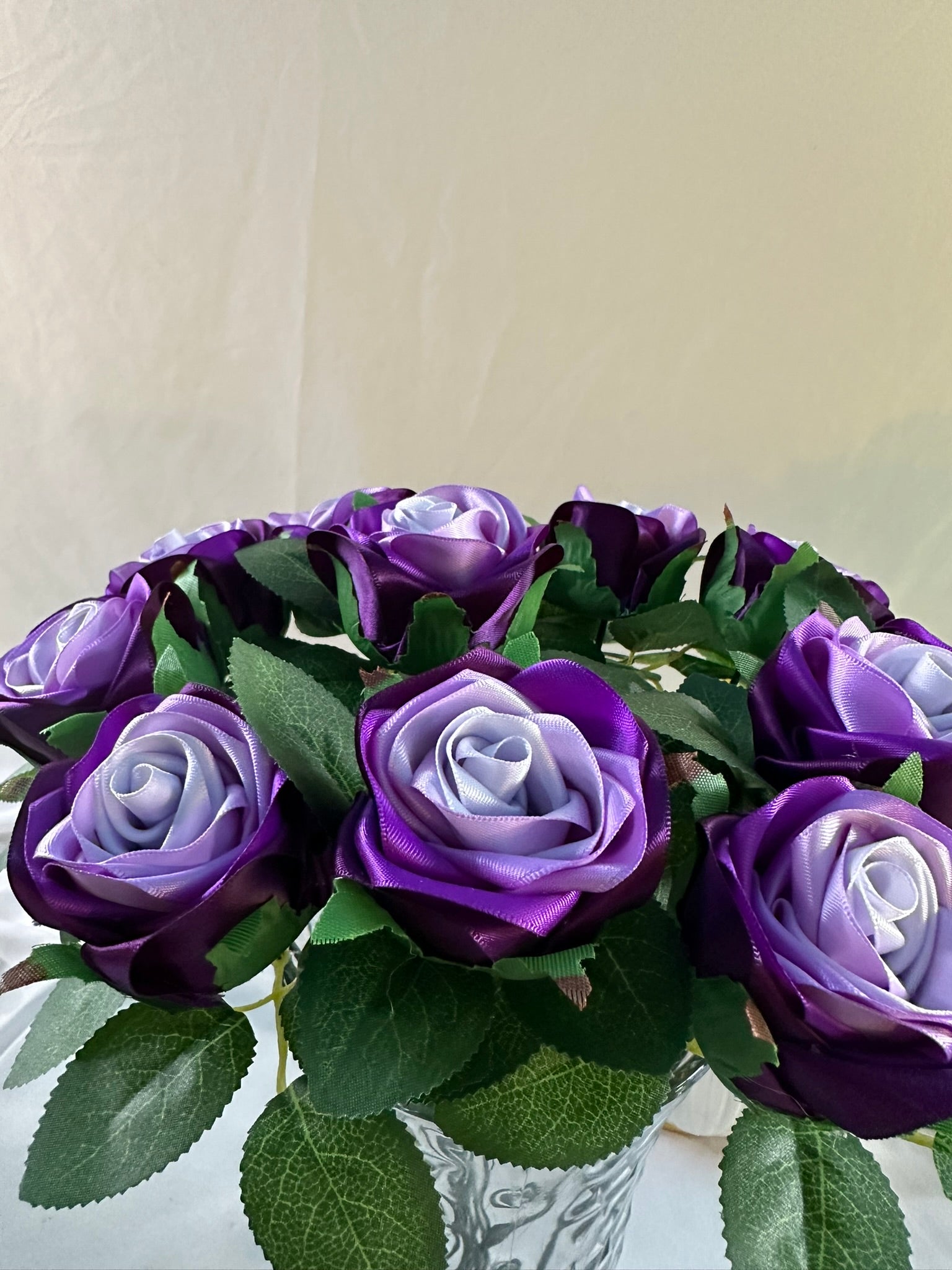 Handmade Satin Ribbon Roses