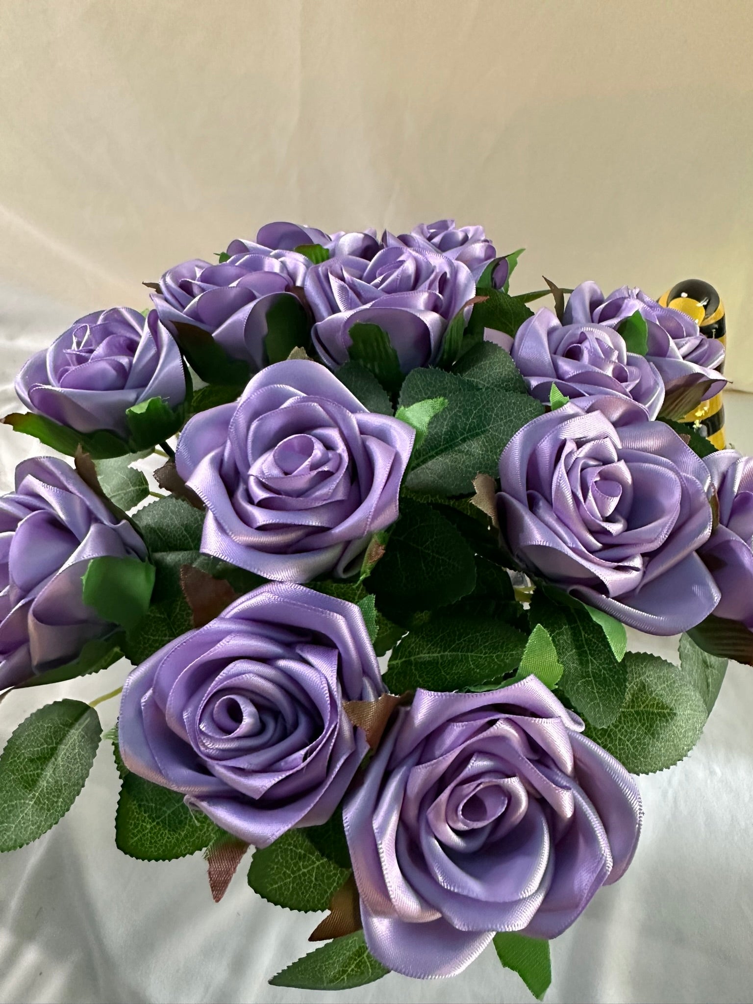 Handmade Satin Ribbon Roses — $3 Each
