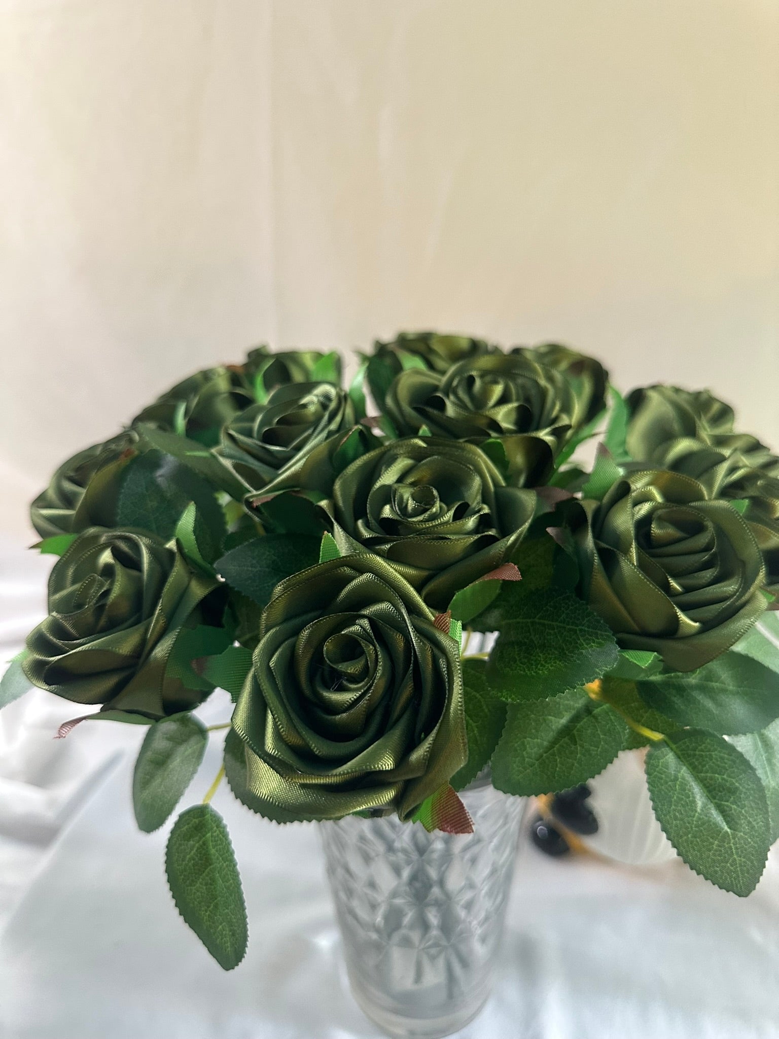 Handmade Satin Ribbon Roses — $3 Each