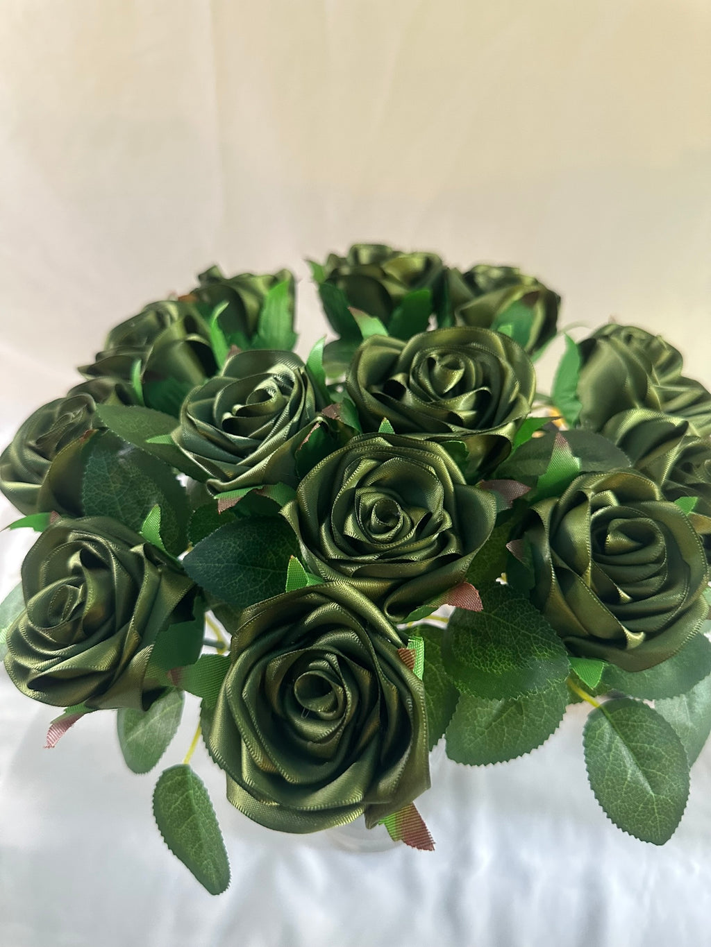 Handmade Satin Ribbon Roses — $3 Each