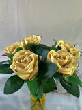 Handmade Satin Ribbon Roses — $3 Each