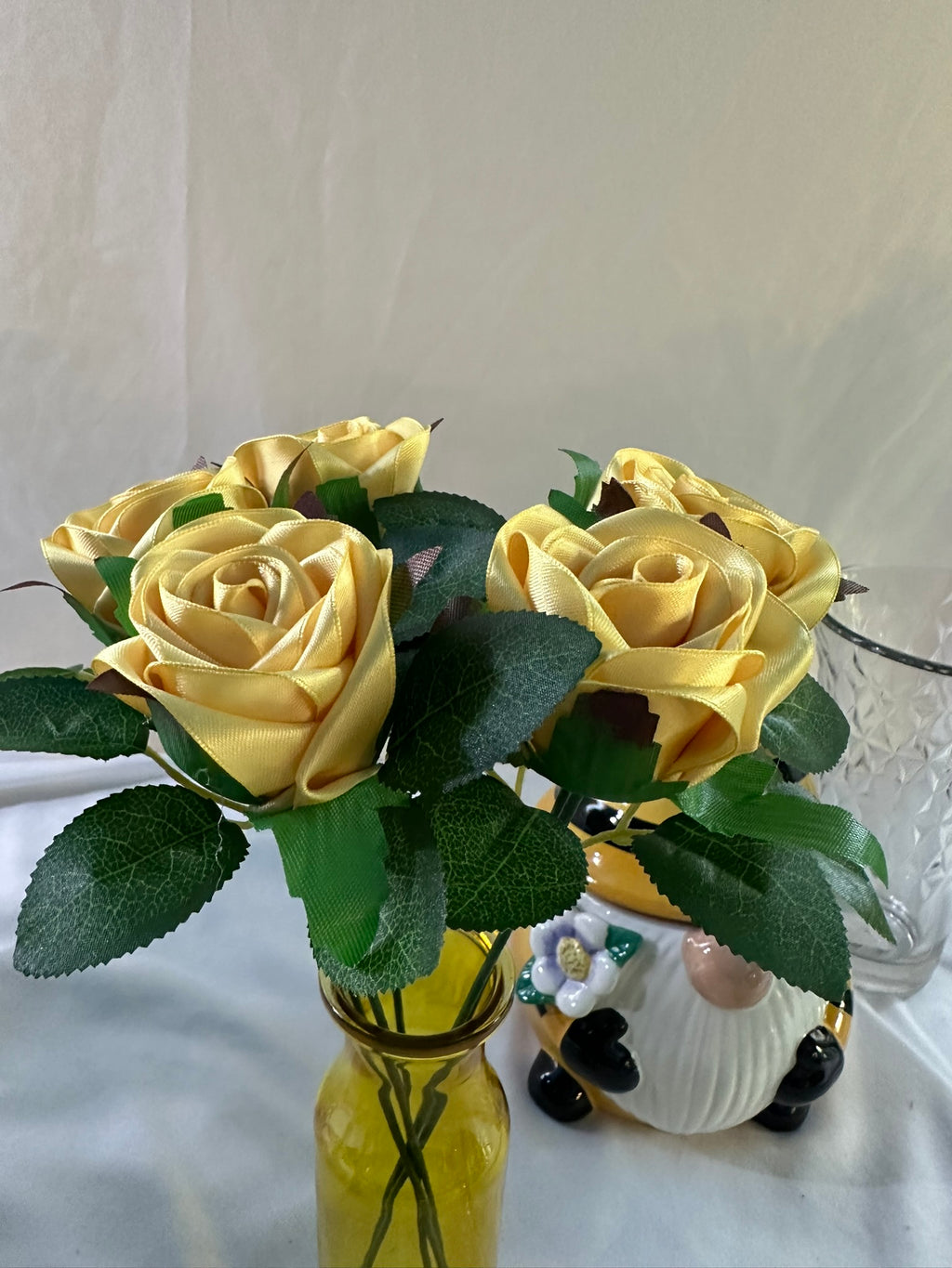 Handmade Satin Ribbon Roses — $3 Each