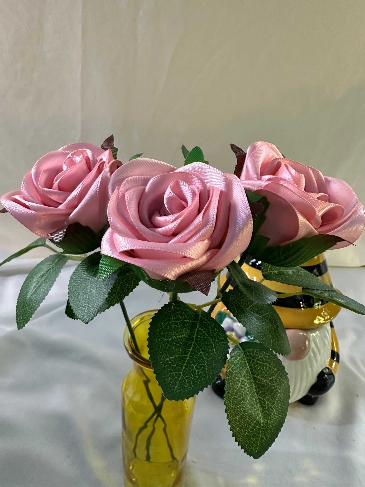 Handmade Satin Ribbon Roses — $3 Each