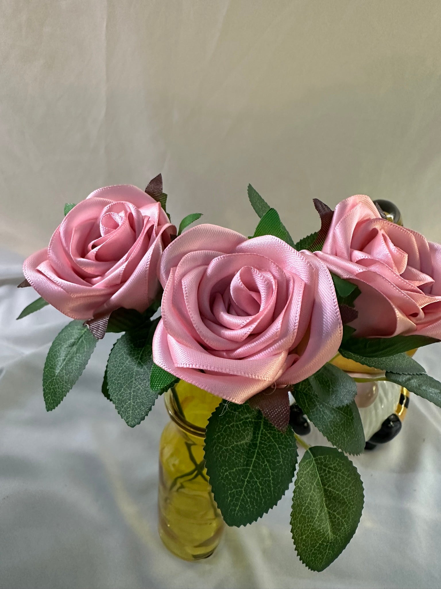 Handmade Satin Ribbon Roses — $3 Each