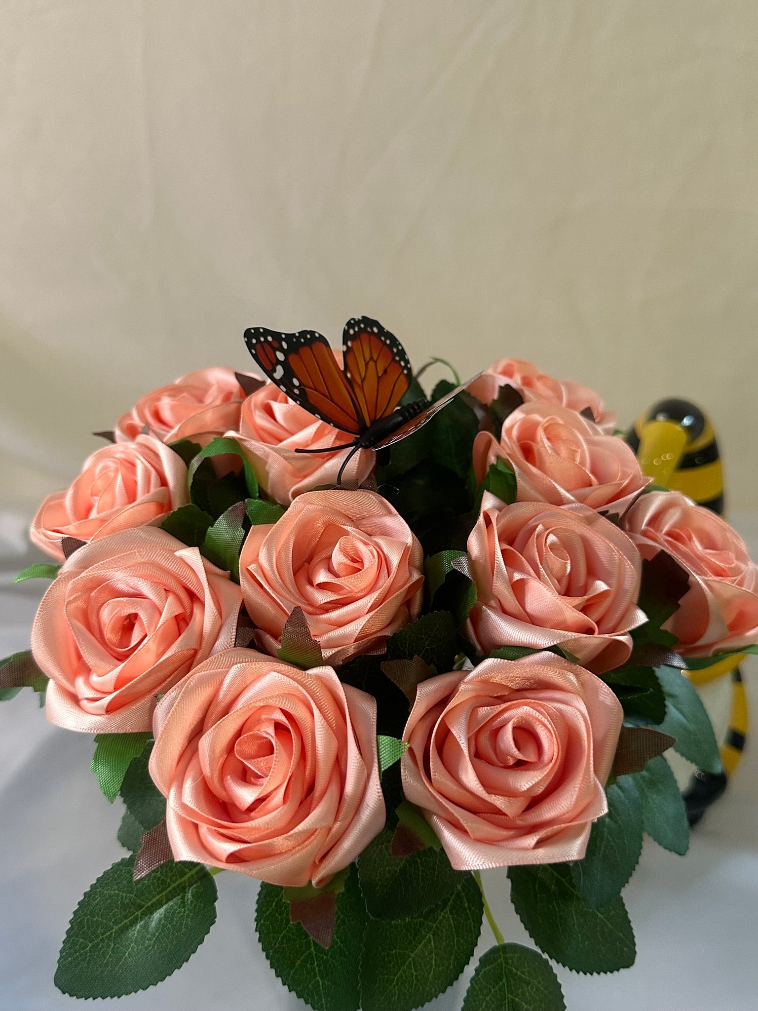 Handmade Satin Ribbon Roses — $3 Each
