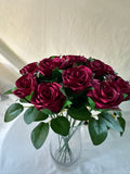 Honey’s Handmade Ribbon Roses - Burgundy Rose / $3 Each