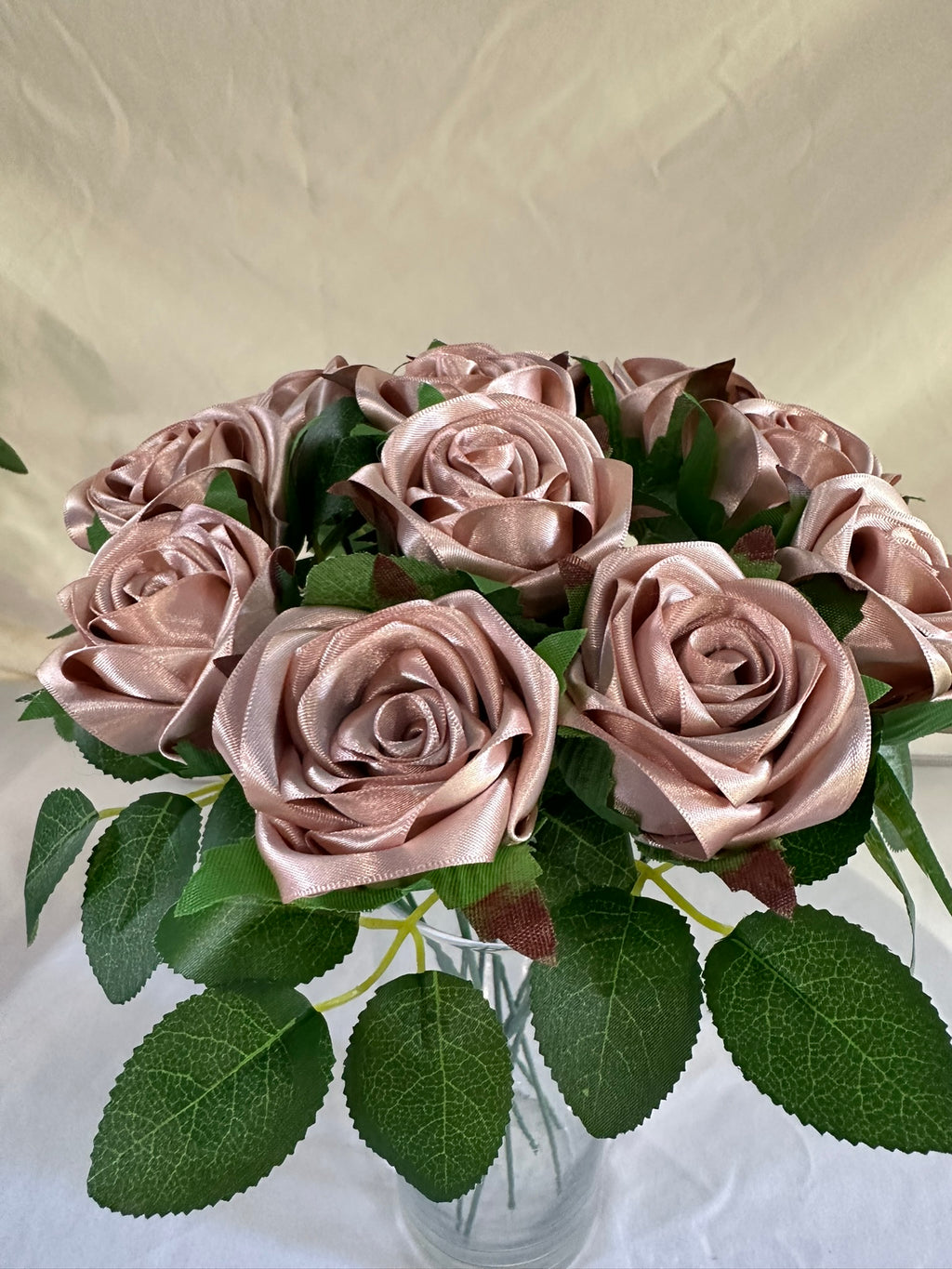 Honey’s Handmade Ribbon Roses - Blush - $3 each