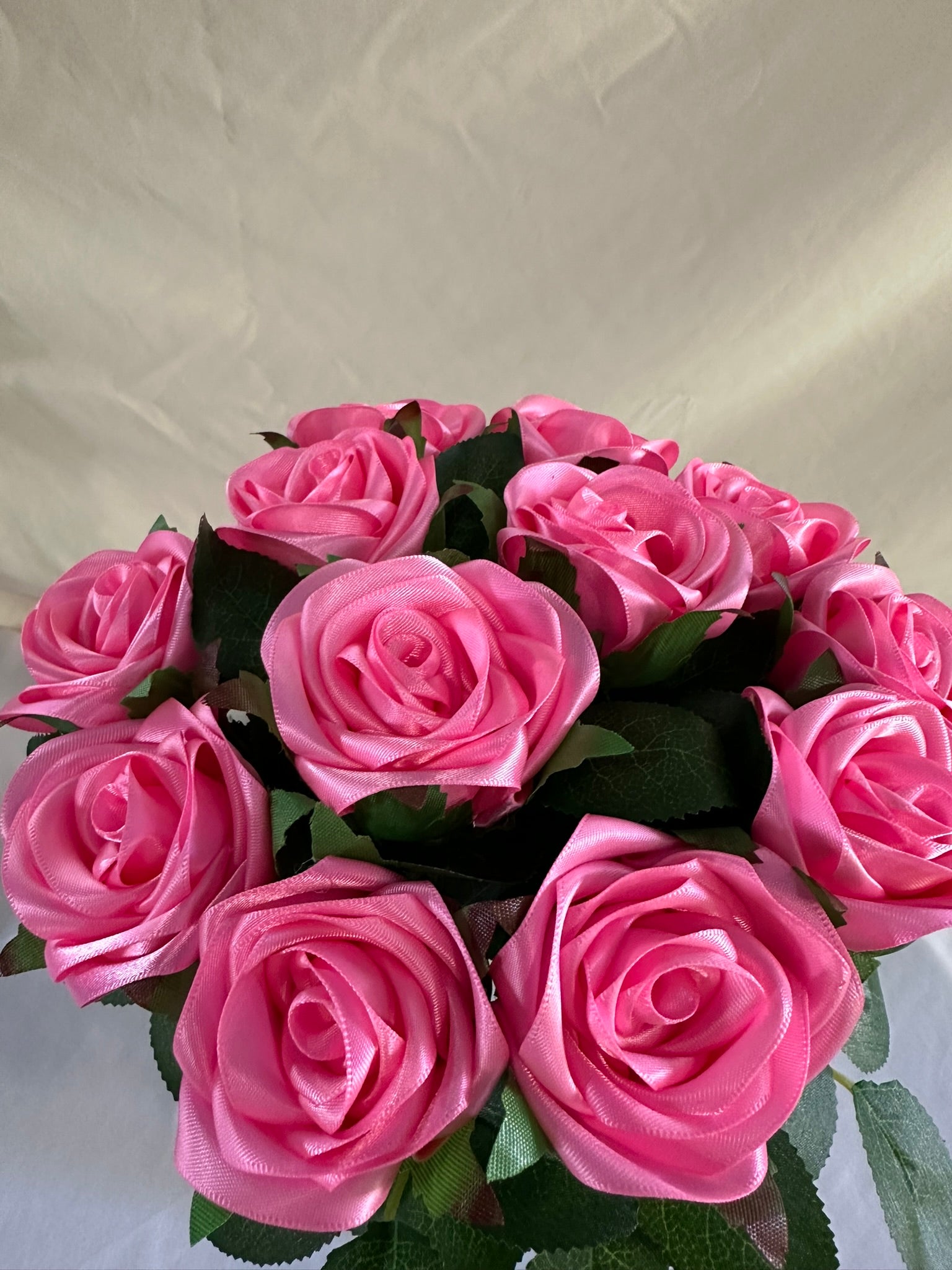 Honey’s Handmade Ribbon Roses - Pink Passion - $3 Each