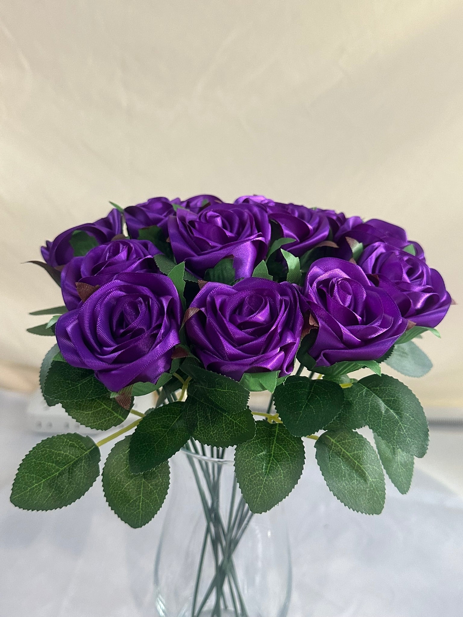 Honey’s Handmade Ribbon Roses - Purple Delight / $3 Each