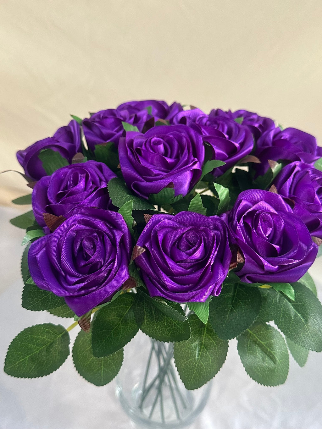 Honey’s Handmade Ribbon Roses - Purple Delight / $3 Each