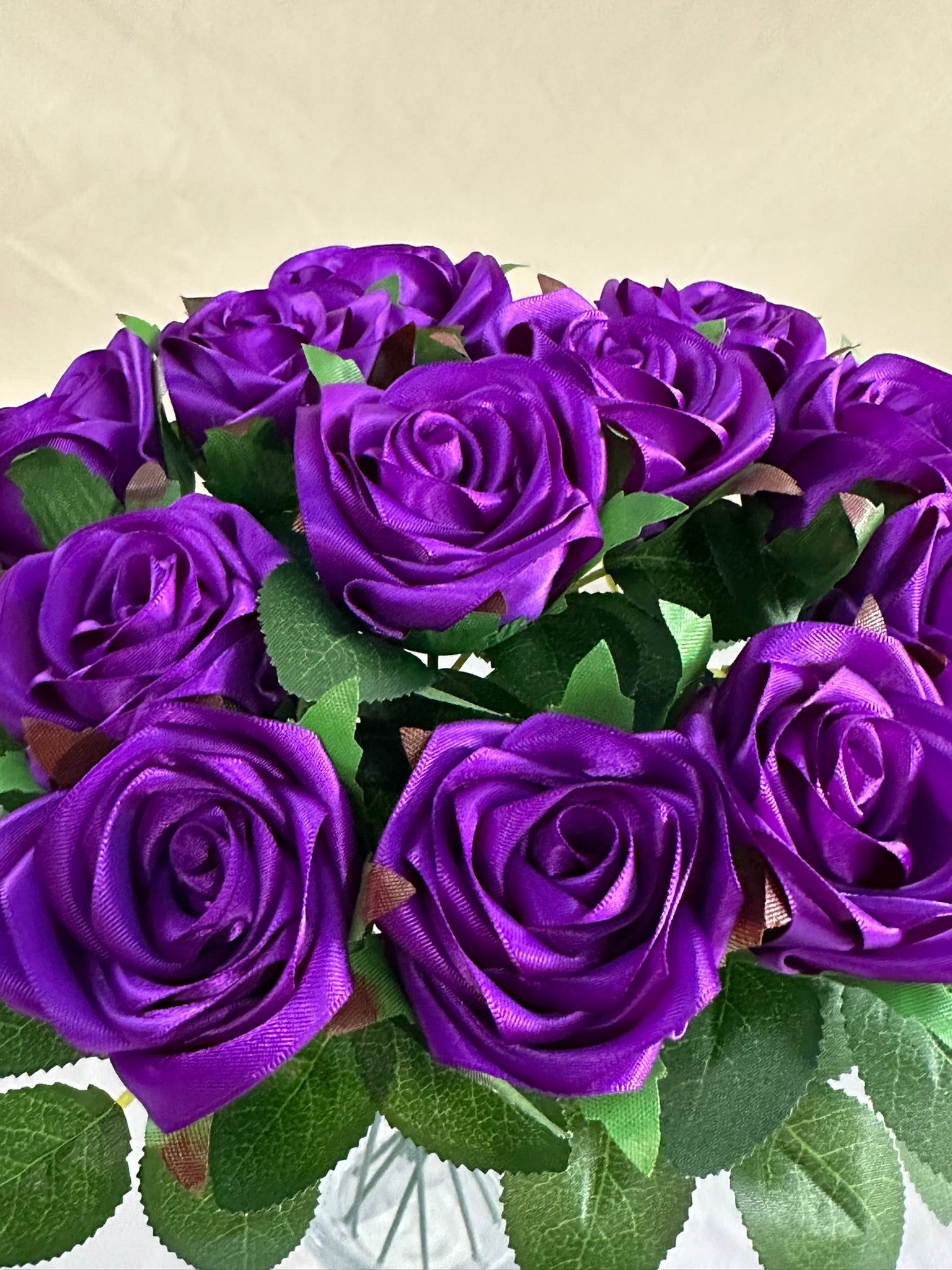 Honey’s Handmade Ribbon Roses - Purple Delight / $3 Each