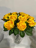 Dark Yellow Ribbon Rose Bouquet