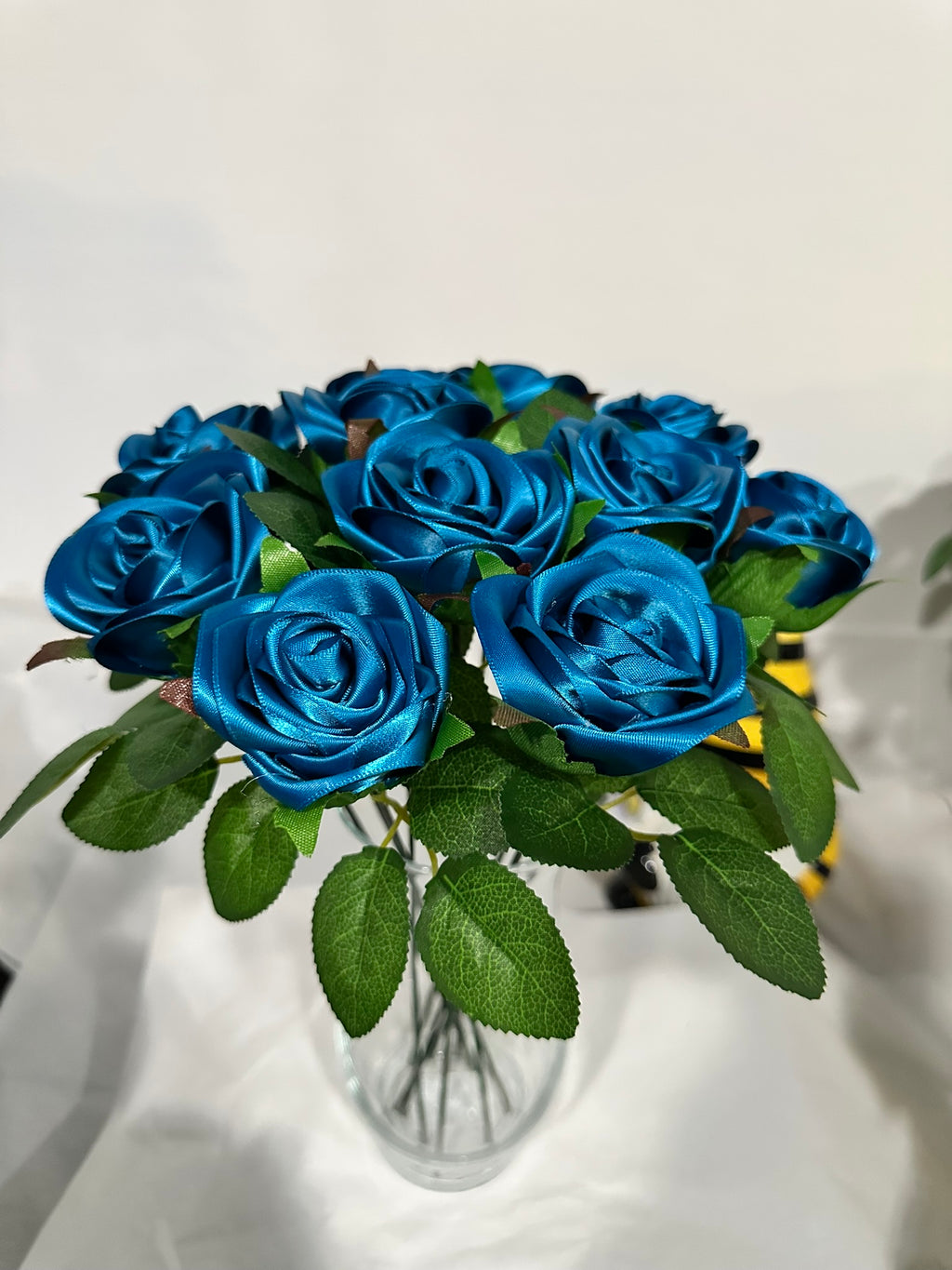 Teal Satin Rose Bouquet