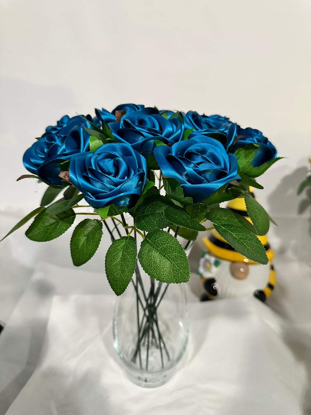 Teal Satin Rose Bouquet