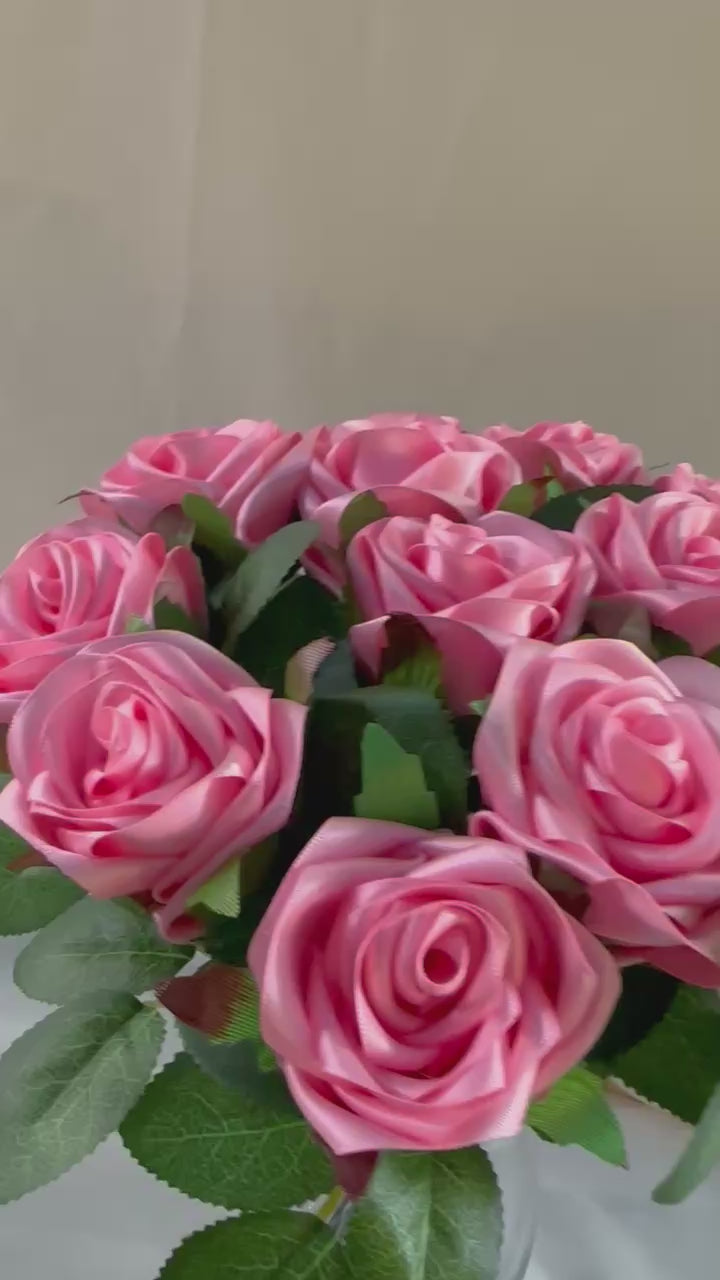 Handmade Satin Ribbon Roses — $3 Each