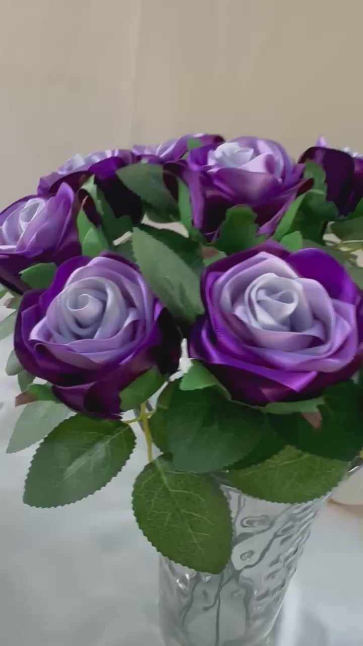 Handmade Satin Ribbon Roses