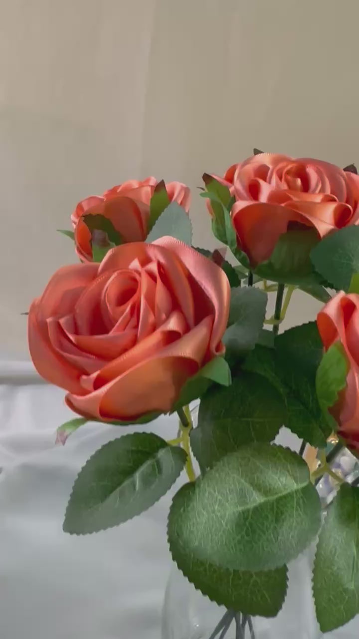 Handmade Satin Ribbon Roses — $3 Each