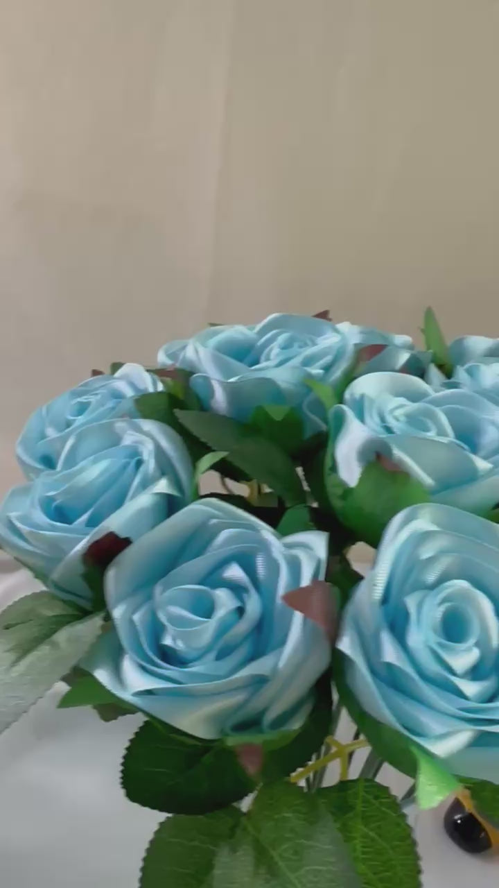 Handmade Satin Ribbon Roses — $3 Each