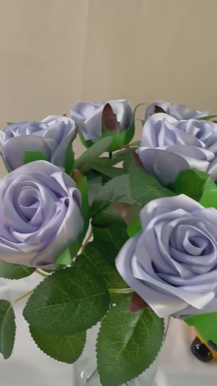 Handmade Satin Ribbon Roses — $3 Each
