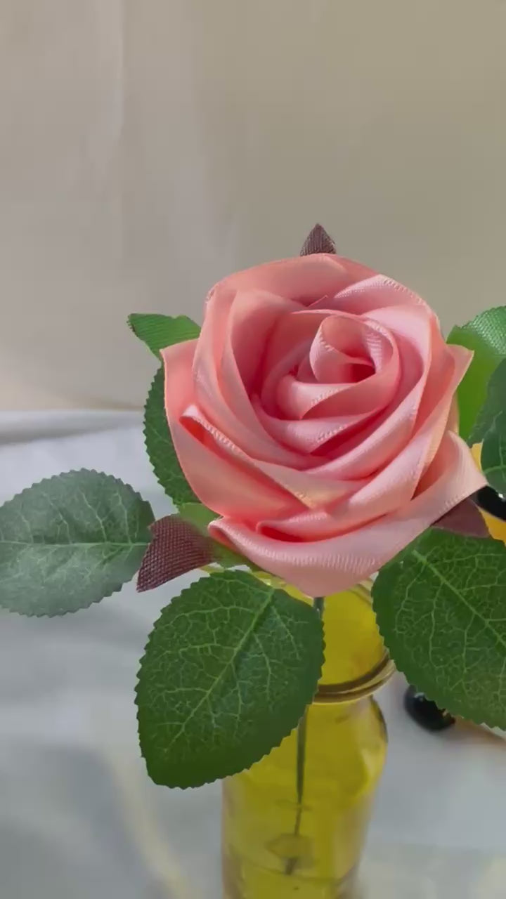 Handmade Satin Ribbon Roses — $3 Each
